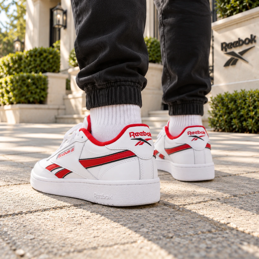 Giày Reebok Nam Chính Hãng - Club C Revenge- trắng/đỏ |JapanSport 100033713