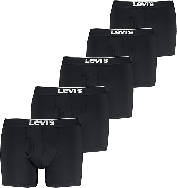 Bộ 5 Quần Boxer Levi's Nam Chính Hãng - Levi’s Microfiber Boxer Brief – màu đen  | JapanSport 701234299002802