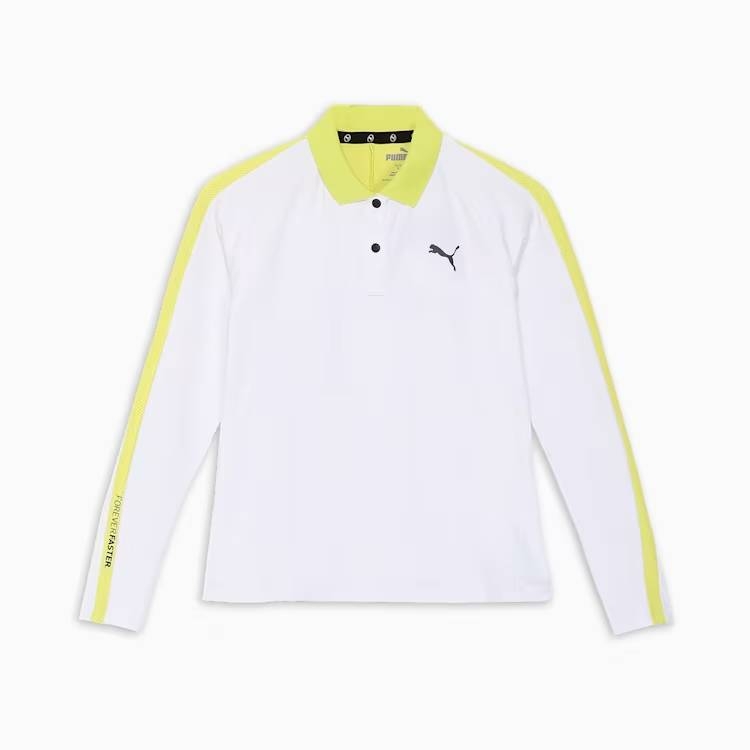 Áo Polo Puma Nữ Chính Hãng - Women's Golf Stretch Performance Long-Sleeve Polo Shirt- Màu Trắng | JapanSport 630584-03