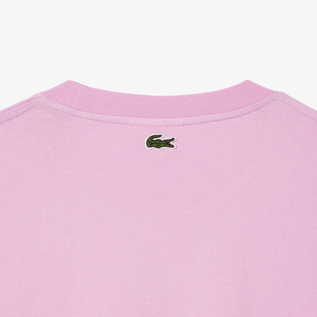 Áo phông Lacoste Chính hãng - Loose Fit Heavy Cotton Printed T-Shirt - Màu Hồng| JapanSport TH7315-51-IXV