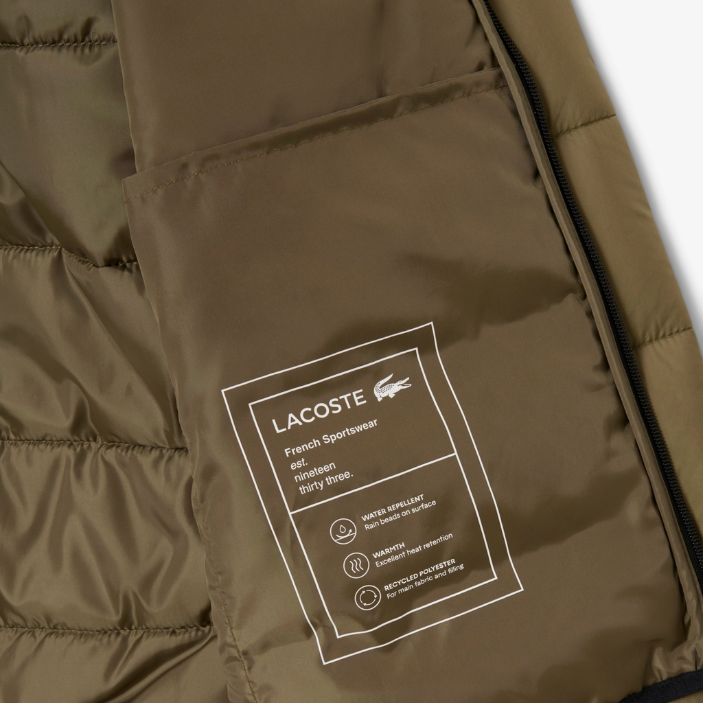 Áo Khoác Lacoste Chính hãng - Water-Repellent Quilted Puffed Jacket - Màu Đen | JapanSport BH6763-51-81I