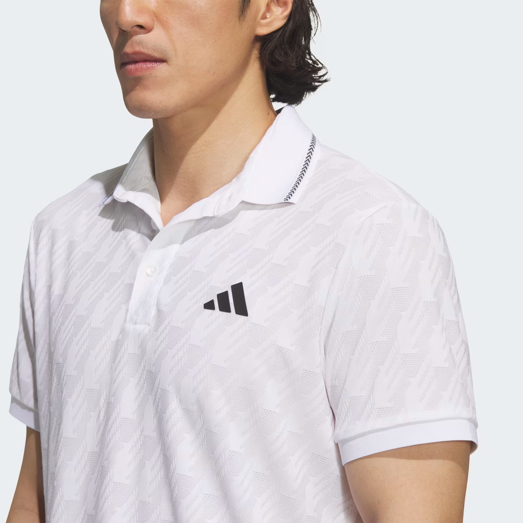 Áo Polo Adidas Nam Chính Hãng - JACQUARD SHORT-SLEEVE POLO SHIRT - Màu Trắng | JapanSport JY8231