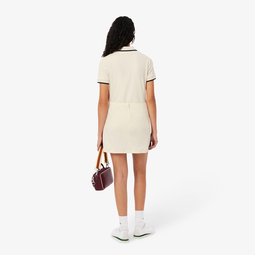 Chân Váy Lacoste Nữ Chính Hãng - Textured piqué skirt - Màu Navy | JapanSport JF0522-51-XFJ