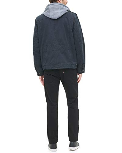 Áo Khoác Levi's Chính Hãng - Levi's® Twill Hooded Military Trucker Jacket - Màu Xanh Navy | JapanSport LM8RC364-nvy