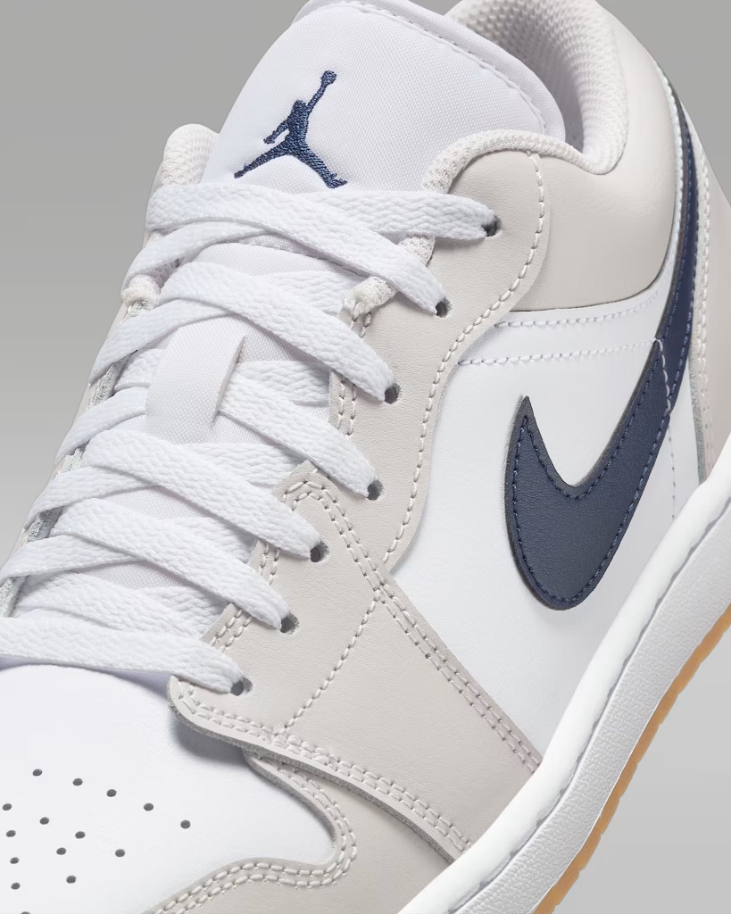Giày Nike Chính Hãng - Air Jordan 1 Low - Màu Trắng Xám | JapanSport 553558-146