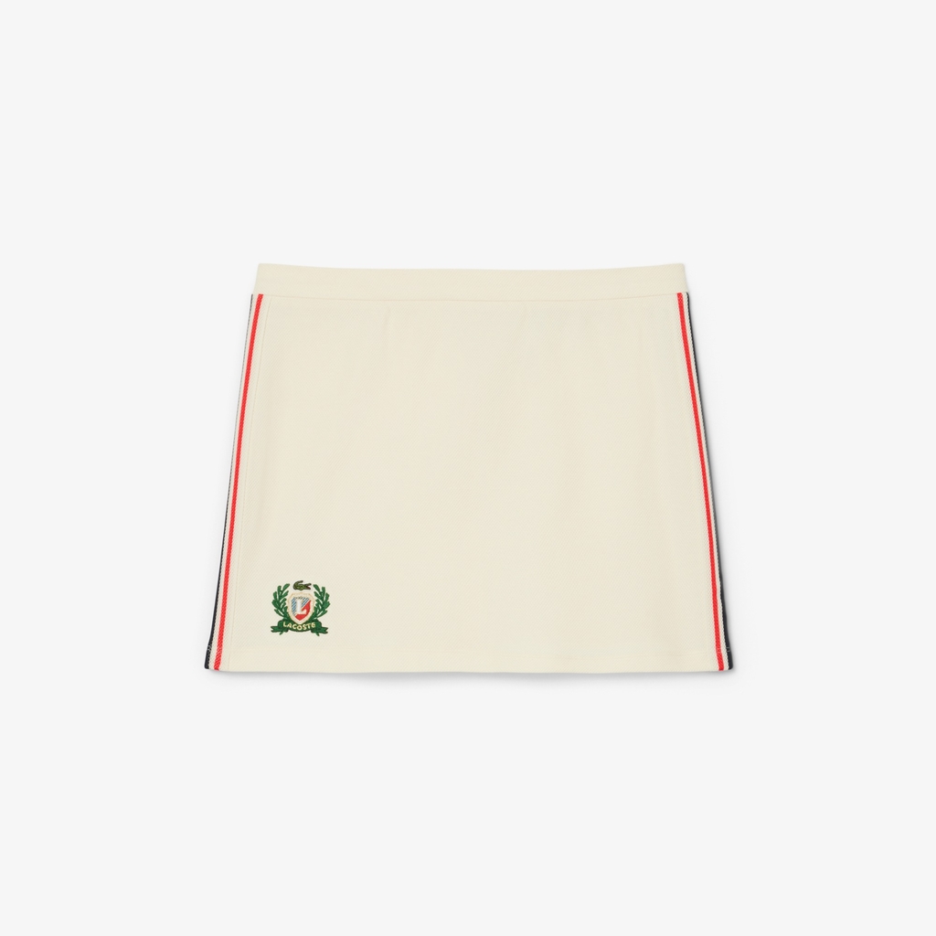 Chân Váy Lacoste Nữ Chính Hãng - Textured piqué skirt - Màu Navy | JapanSport JF0522-51-XFJ