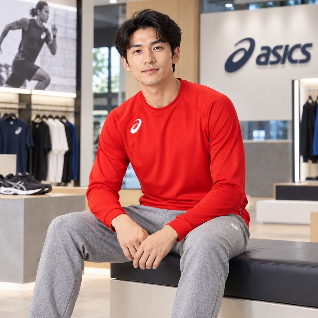 Áo Khoác Asics Chính Hãng - Soccer Team Long Sleeve Training Shirt - Màu Đỏ | JapanSport 2101A054-600