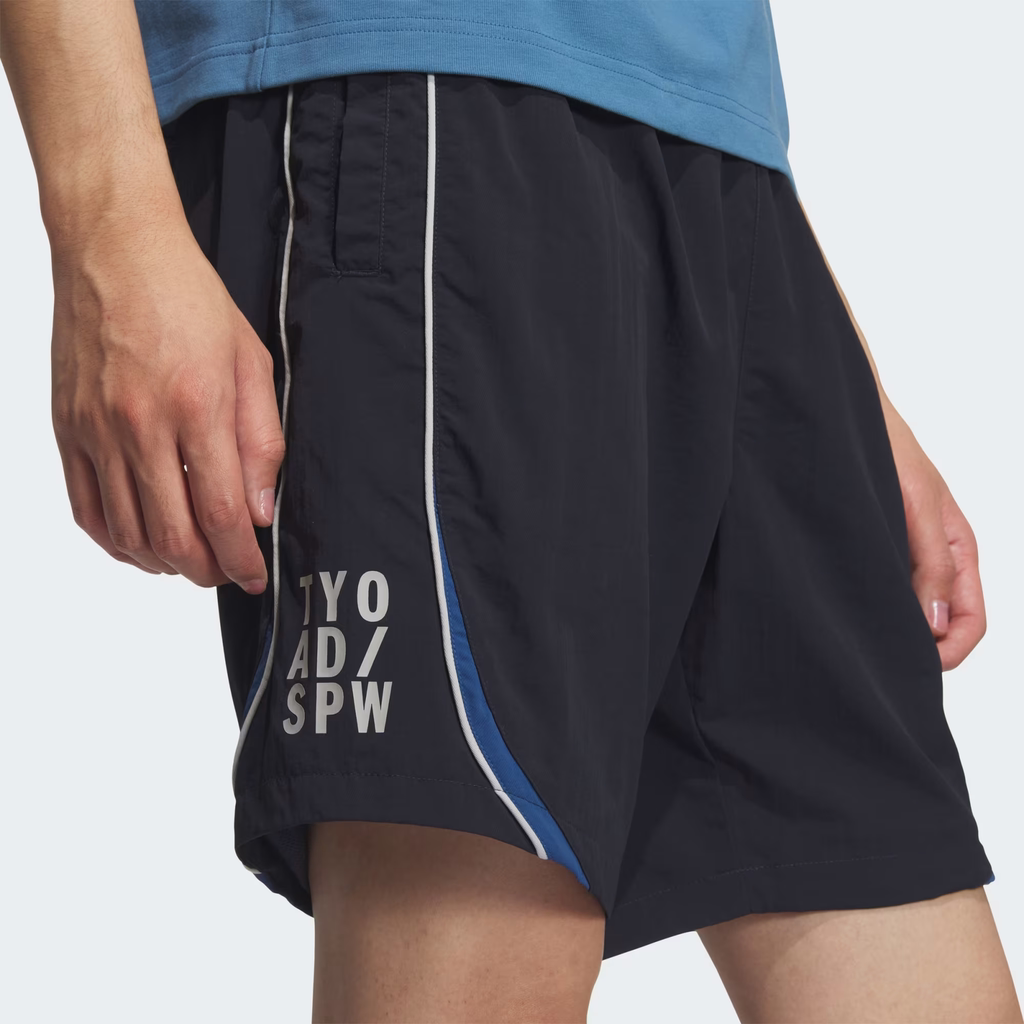 Quần Short Adidas Nam Chính Hãng - Brand Love Loose Fit Light Woven - Màu Navy | JapanSport KF3694