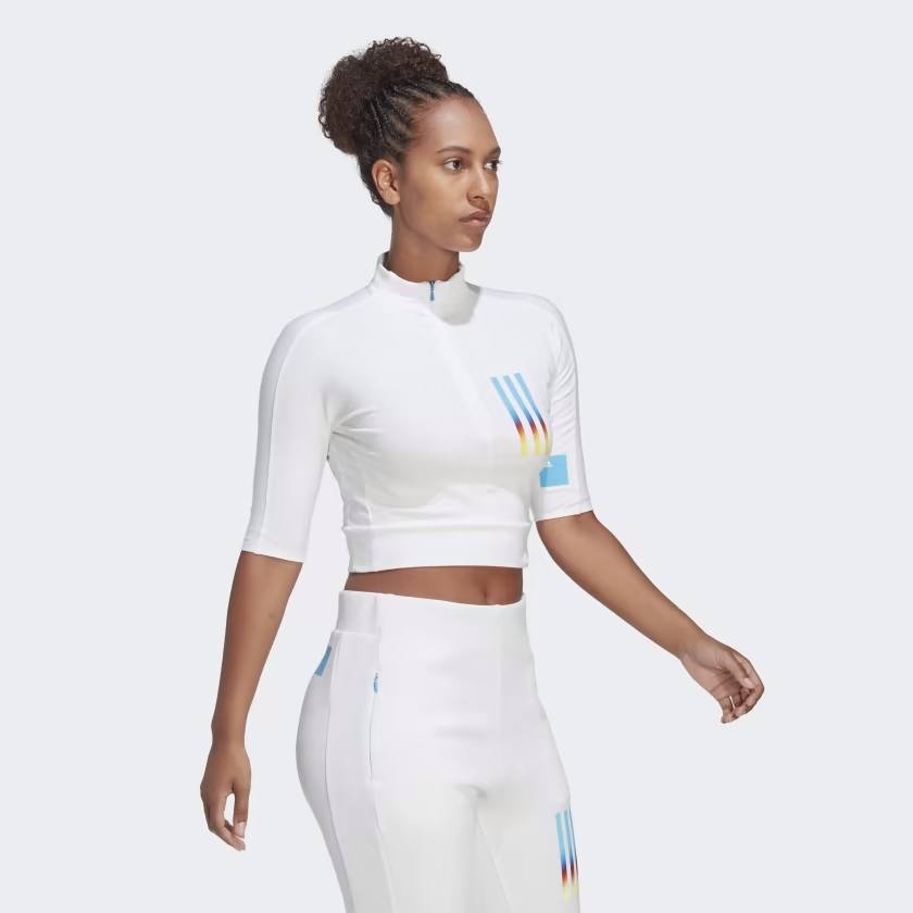 Áo Phông Adidas Nữ Chính Hãng - SLIM FIT MISSION VICTORY - Trắng | JapanSport HN1611