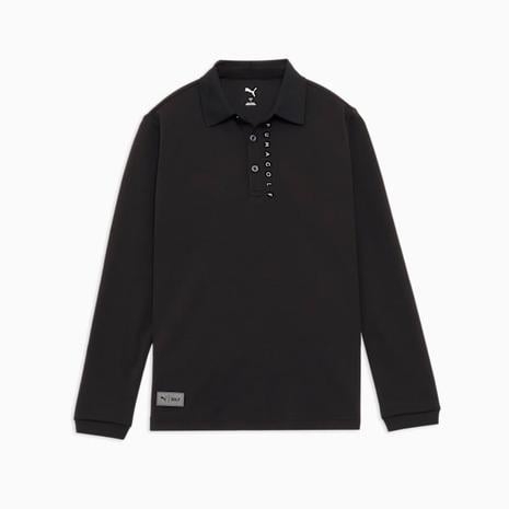 Áo Puma Nữ Chính Hãng -  PUMA Shadowcat Graphic Long Sleeve Polo - Màu Đen | JapanSport 635829-03