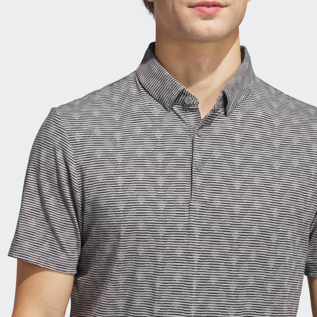 Áo Polo Adidas Nam Chính Hãng - Go-To Printed Stripe Polo Shirt - Màu Xám | JapanSport JF4932