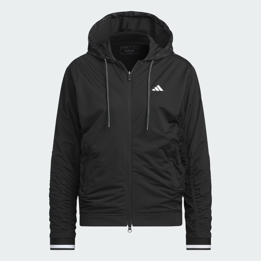 Áo Khoác Adidas Nữ Chính Hãng - WIND.RDY Water-Repellent Full-Zip Shirred - Màu Đen | JapanSport IS4782