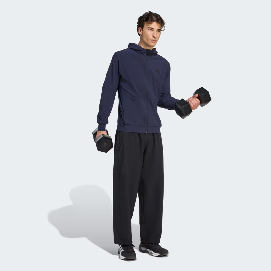 Áo khoác Adidas Chính Hãng - D4T WORKOUT FULL-ZIP HOODIE - Màu Navy | Japasport - KA4822