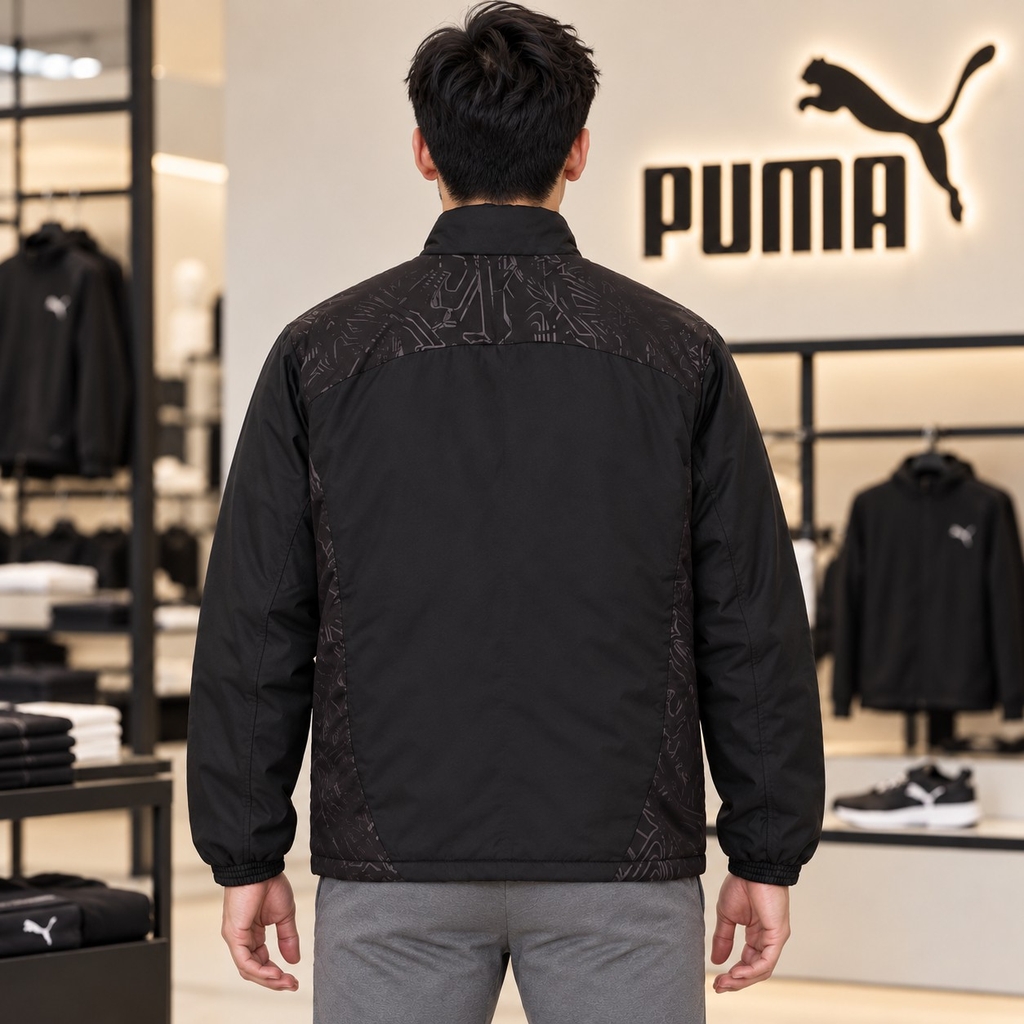 Áo Khoác Puma Chính Hãng - teamFINAL Padded Woven Jacket - Màu Đen | JapanSport 659739-03