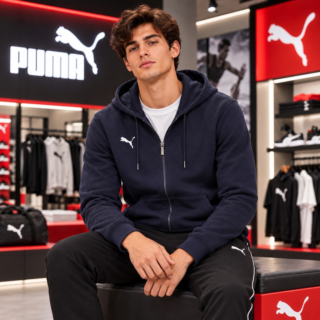 Áo Khoác Puma Chính Hãng - teamGOAL Casual Hooded Jacket - Màu navy | JapanSport 659325-06
