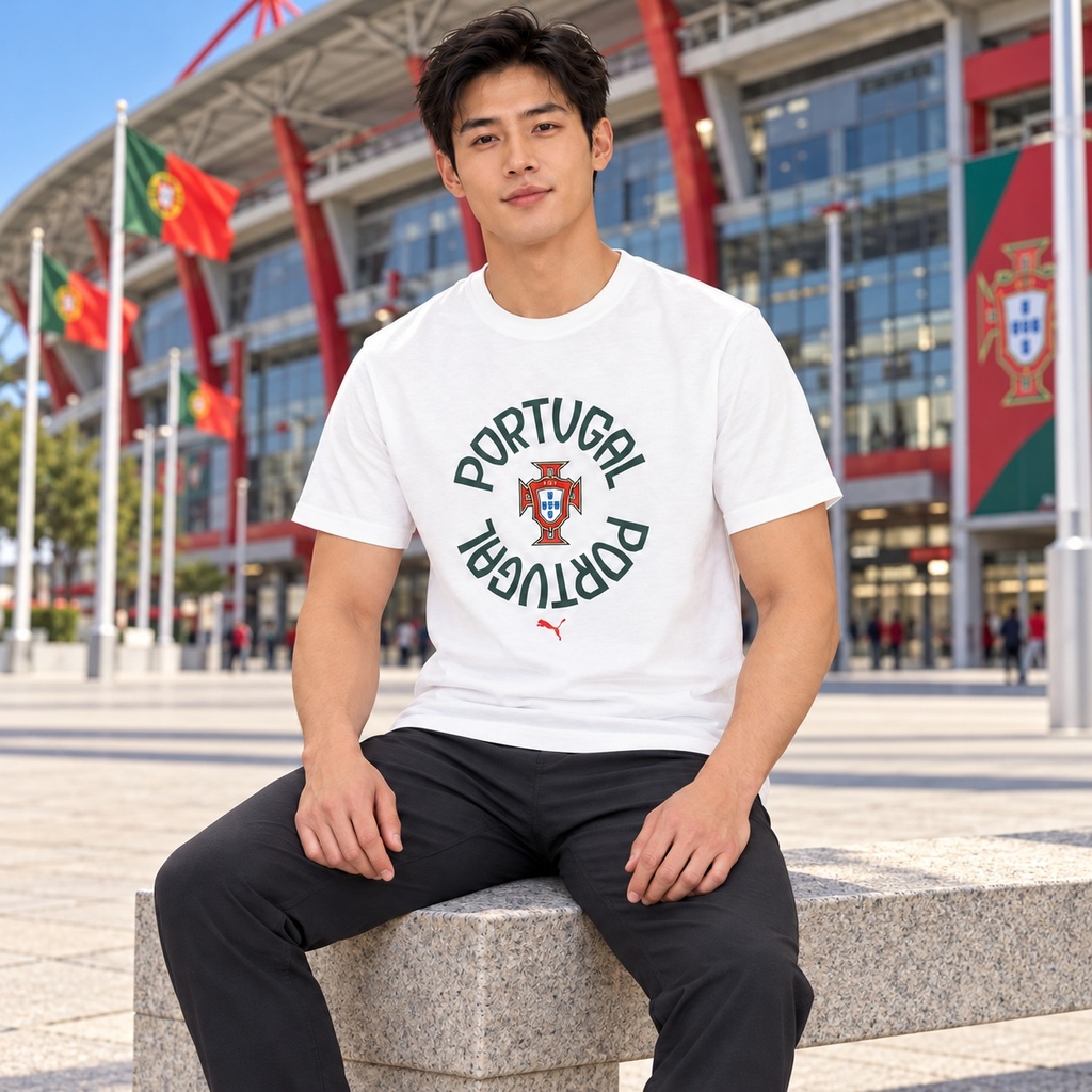 Áo Phông Puma Chính hãng - Portugal ftblNRGY Tee Men - Màu Trắng | JapanSport 780772-25