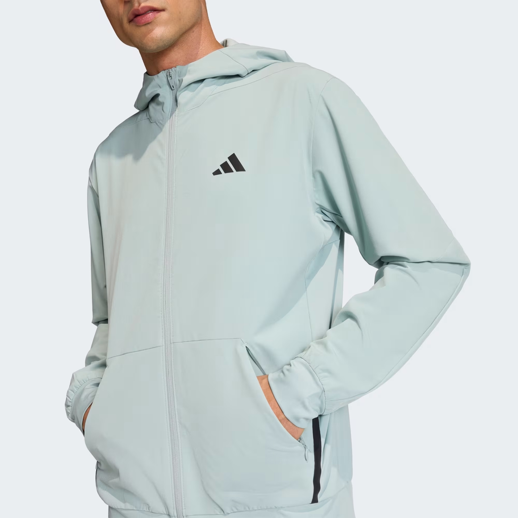 Áo Khoác Adidas Nam Chính Hãng - D4T WORKOUT FULL-ZIP HOODIE - Màu Xanh | JapanSport KA4824