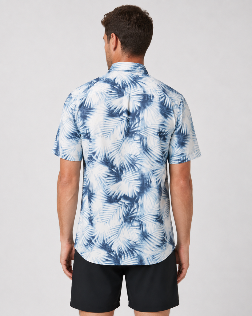 Áo Sơ mi Nam Under Armour Chính hãng - Dockside Short Sleeve - Màu Xanh/Trắng | JapanSport 1376577-279