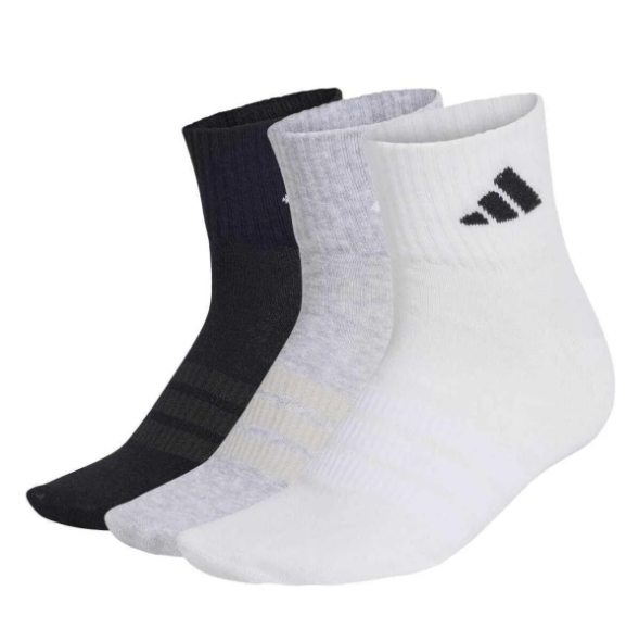 Set Tất Adidas Chính Hãng - Cushioned Sportswear Crew Socks 3 Pairs - Xám - Đen - Trắng | JapanSport KC9624
