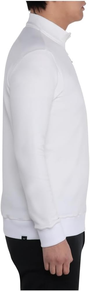 Áo Khoác Mizuno Chính Hãng - Breath Thermo Half-Zip - Màu Trắng | JapanSport E2MAB505-01