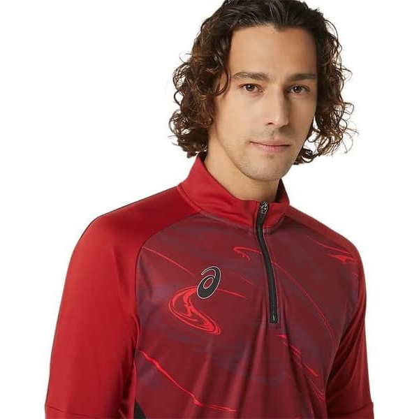 Áo Khoác Asics Chính Hãng - Dry Half Zip Training - Màu Đỏ | JapanSport 2101A216-600