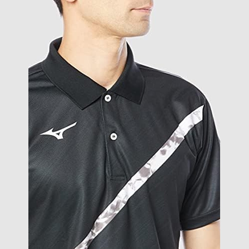 Áo Polo Nam Mizuno Chính Hãng - Tennis Wear Game Shirt - Màu Đen | JapanSport 62JA1503-09
