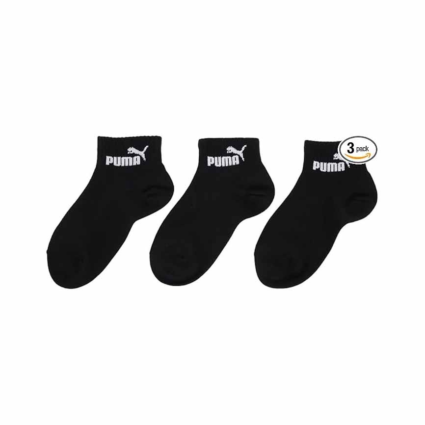 Set 3 đôi Tất Puma Chính Hãng - Kids 3-Pair Socks - Màu đen | JapanSport 4293150-001