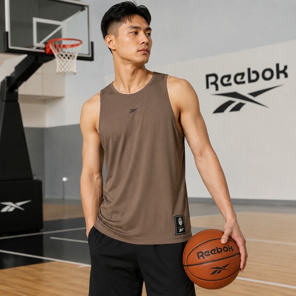 Áo Phông Reebok Chính Hãng - Herren Bb Half Court Tank Shirt - Màu Nâu | JapanSport 100242049