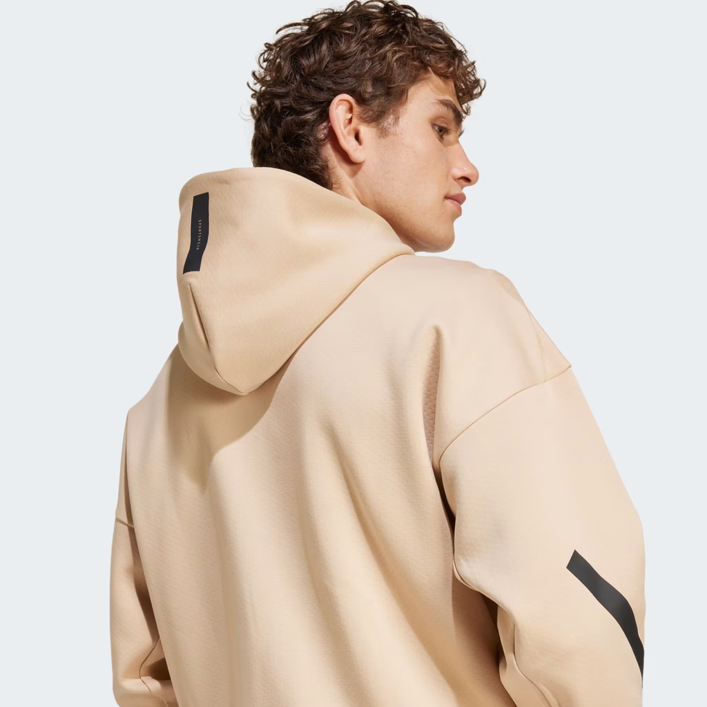 Áo Khoác Adidas Nam Chính Hãng - ZNE Track Jacket with Hood and Full-Body Zip Closure  - Màu Be | JapanSport JF2445