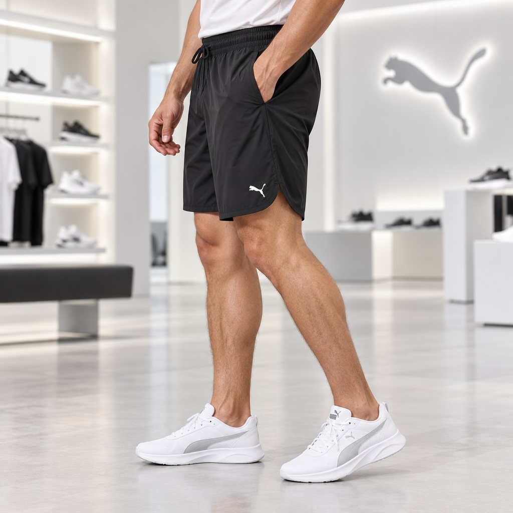 Quần Short Puma Chính Hãng -Studio Foundation Shorts - Màu đen | JapanSport  526372-01