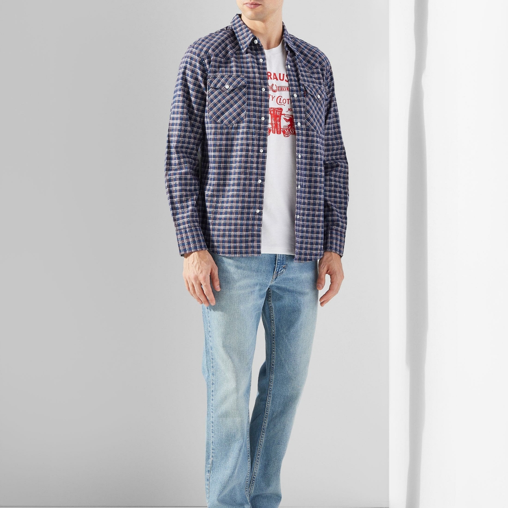 Áo Sơ Mi Levi's Chính Hãng - Men's Long Sleeve Plaid Shirt - Màu Navy | JapanSport 85745-0200