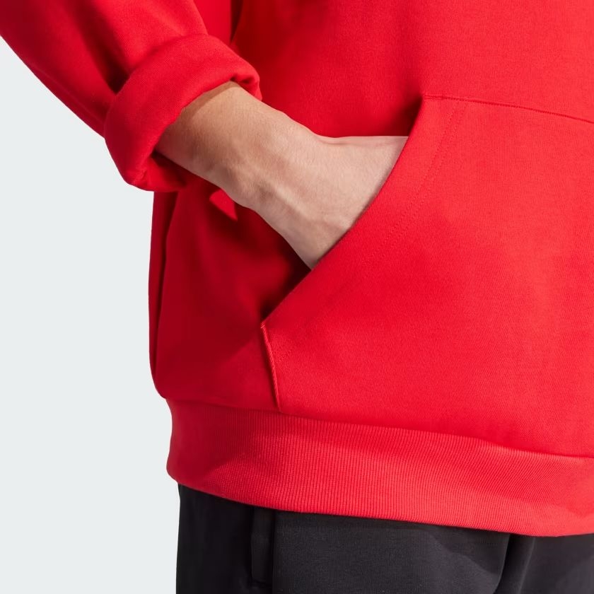 Áo Adidas Nam Chính Hãng - Future Icons Badge of Sport Hoodie - Màu Đỏ | JapanSport IS8338