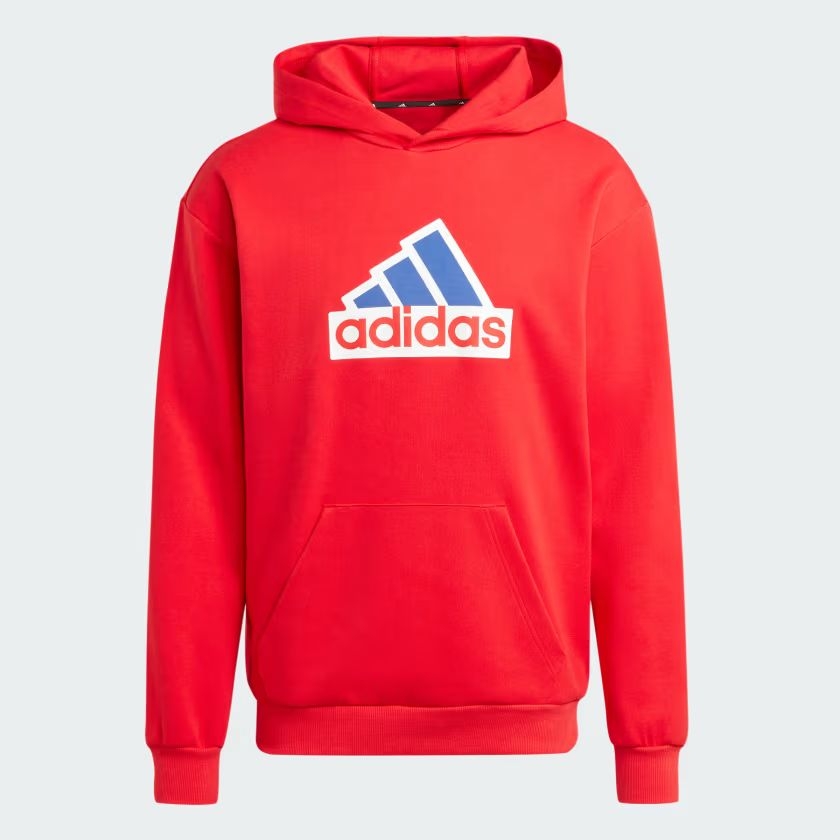 Áo Adidas Nam Chính Hãng - Future Icons Badge of Sport Hoodie - Màu Đỏ | JapanSport IS8338