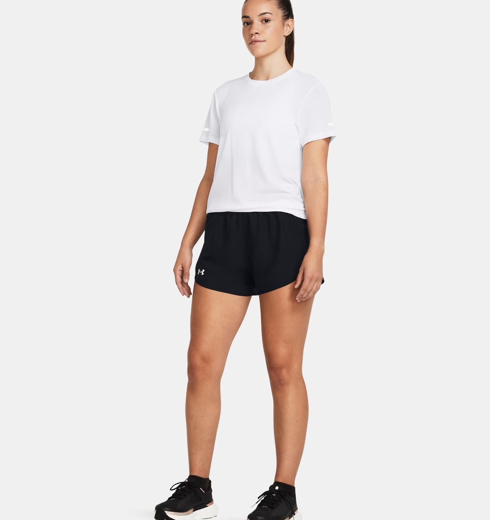 Quần Short Nữ Under Armour Nam Chính Hãng - UA Fly-By 3 - Màu Đen | JapanSport 1382438-001