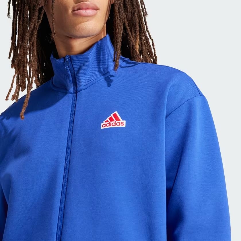 Áo Khoác Adidas Chính Hãng - Future Icons Badge of Sports Track Jacket - Màu Xanh | JapanSport IS9595