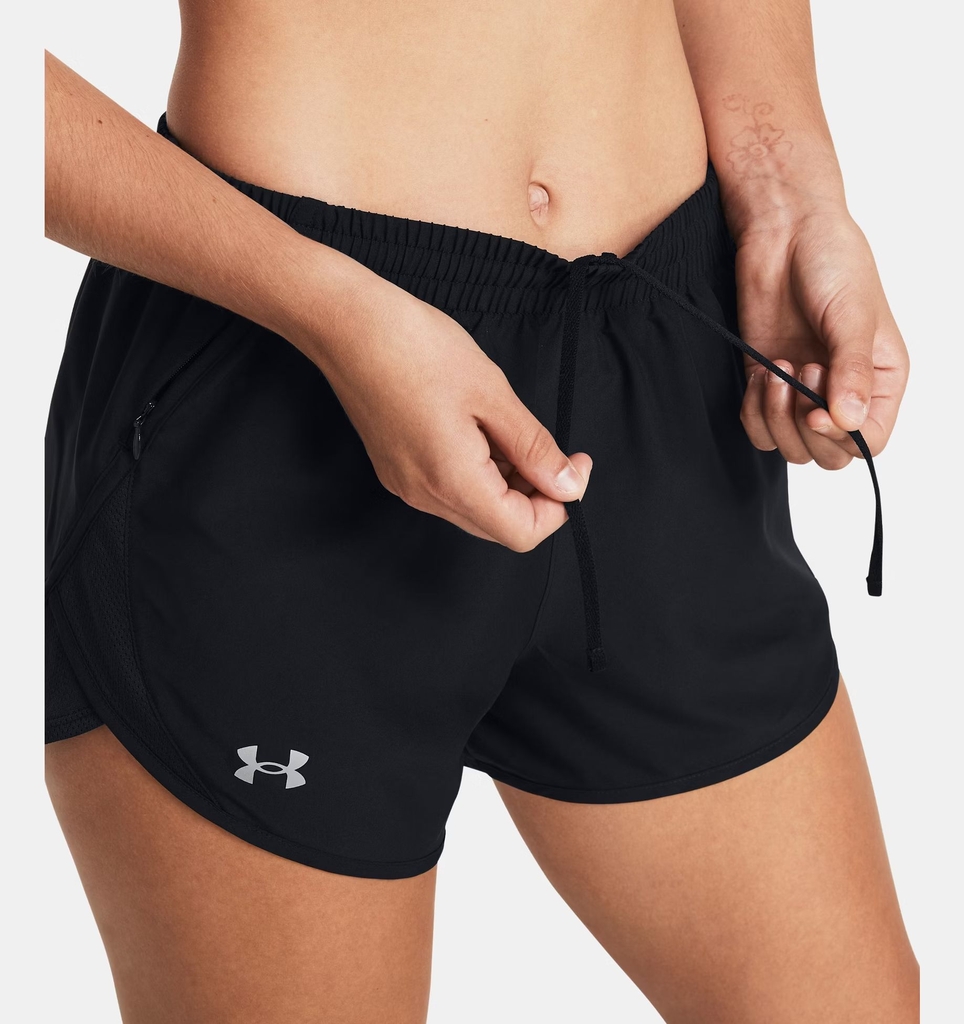 Quần Short Nữ Under Armour Nam Chính Hãng - UA Fly-By 3 - Màu Đen | JapanSport 1382438-001