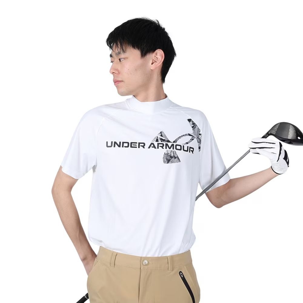Áo Golf Under Armour Chính hãng - Wear Iso-Chill Mock Neck  - Màu Trắng | JapanSport 1384829-100