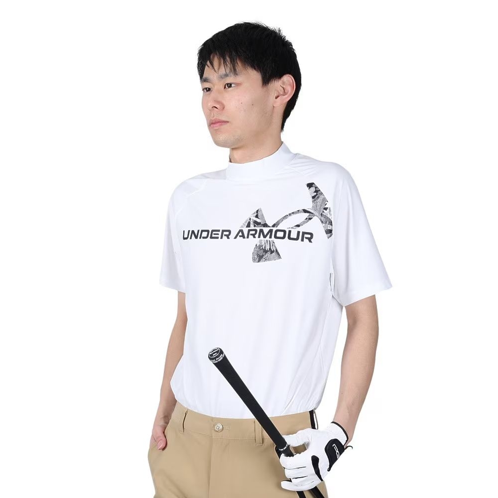 Áo Golf Under Armour Chính hãng - Wear Iso-Chill Mock Neck  - Màu Trắng | JapanSport 1384829-100