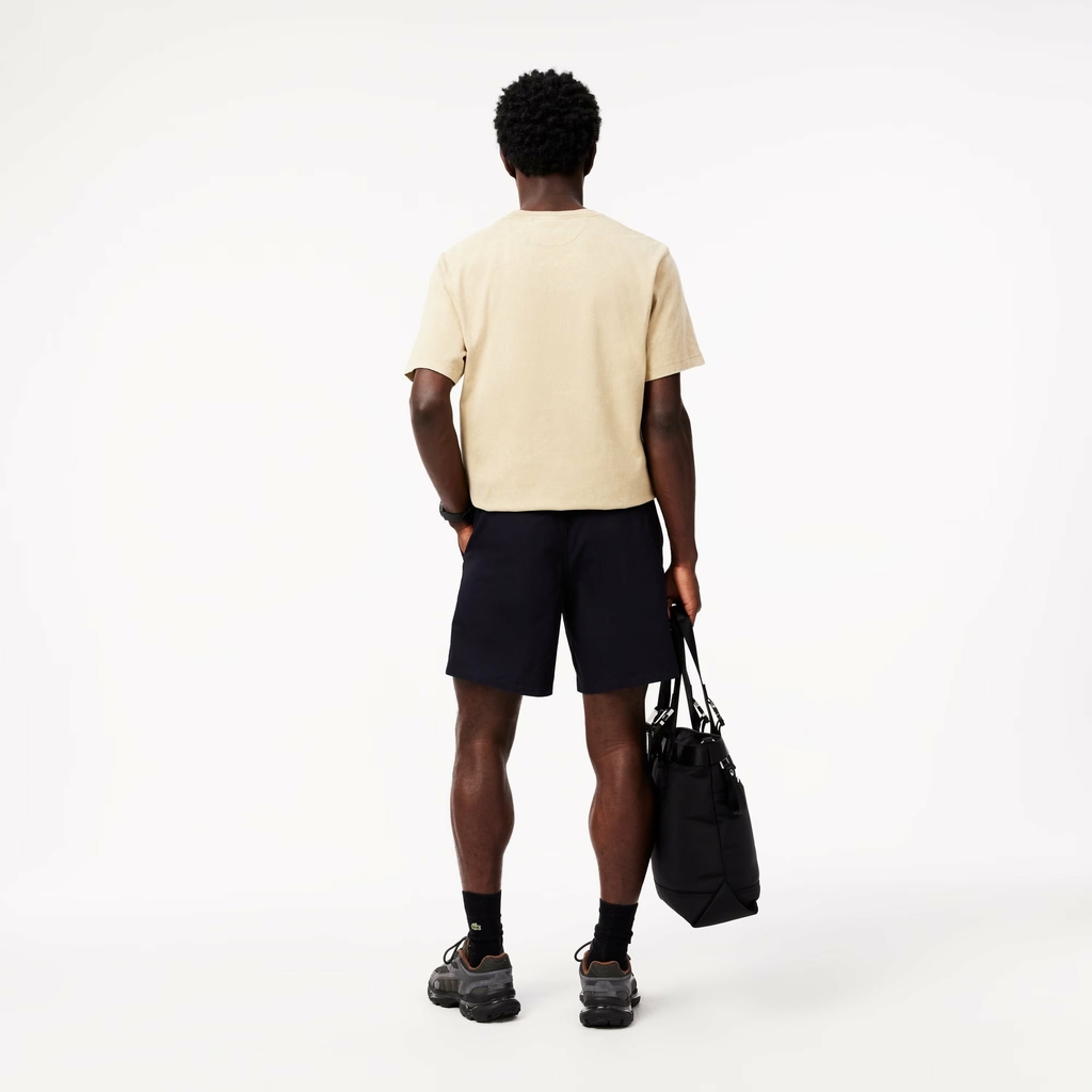 Quần Short Lacoste Chính hãng - Relaxed Fit Poplin - Màu Abysm Blue | JapanSport GH7220-51-HDE