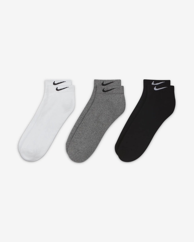 Tất Nike Chính Hãng - Everyday Cushioned - Đen/Trắng/Xám | JapanSport SX7670-964