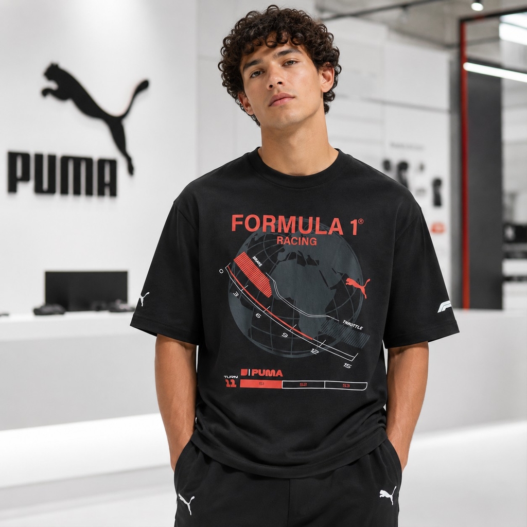 Áo Phông Puma Chính hãng - F1 Graphic Tee - Relaxed T-Shirt - Màu Đen | JapanSport 632655-01