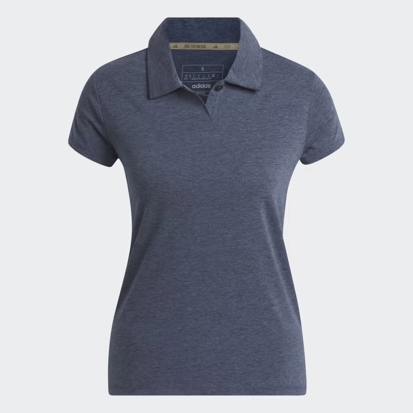 Áo Polo Nữ Adidas Chính Hãng - Go-To Heathered Polo Shirt - Màu Xanh | Japansport IA7823