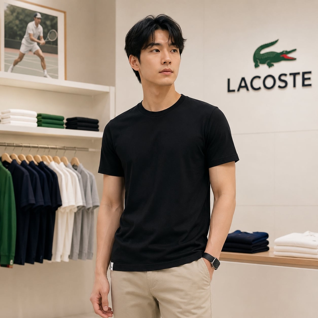 Bộ 3 Áo Phông Lacoste Nam Chính hãng - Men's 3-Pack Cotton Undershirts - Màu Đen/Trắng/Xám | JapanSport TH3321-51-BXY