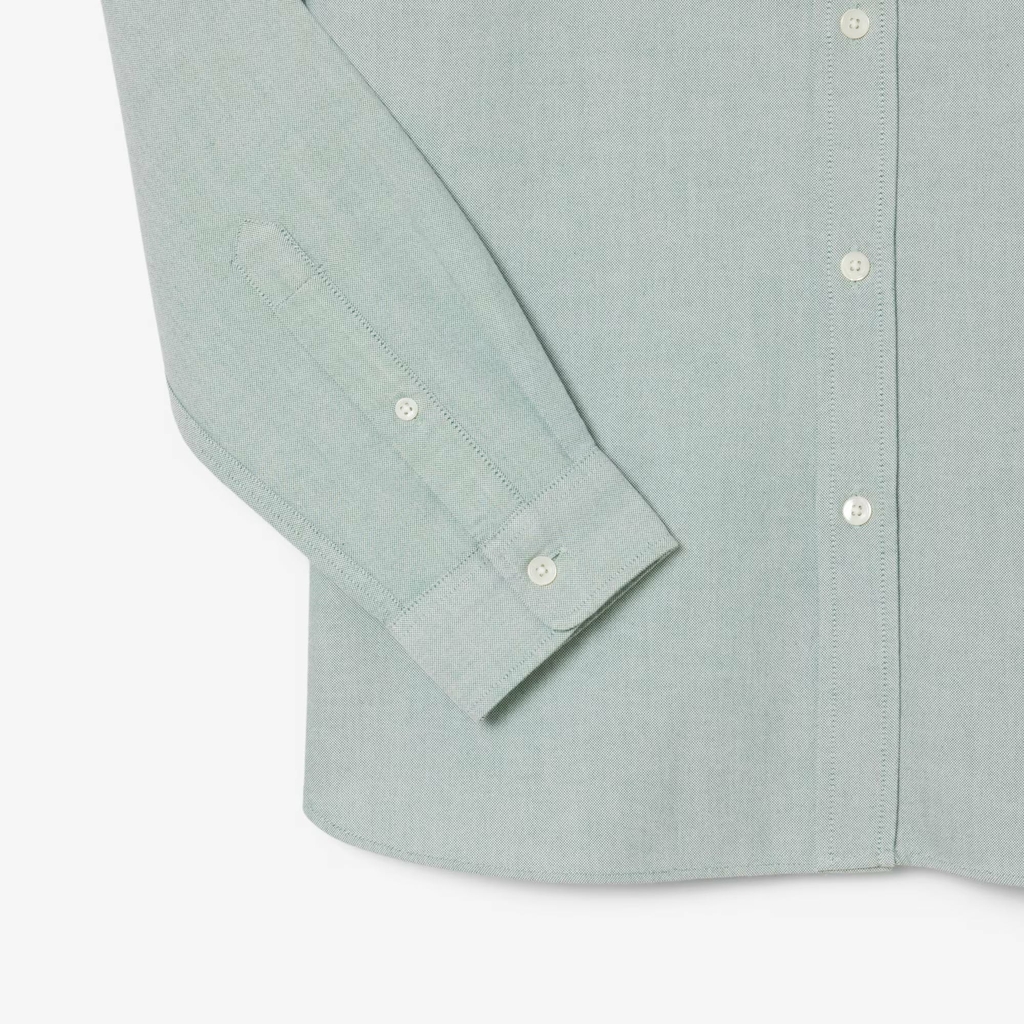Áo Sơ Mi Lacoste Chính Hãng - Regular Fit Oxford Shirt- Màu Green| JapanSport CH1911-51-737