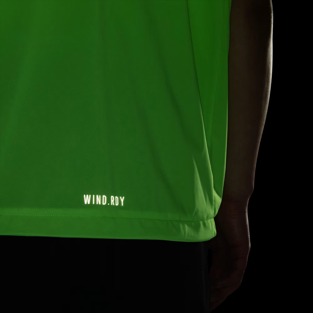 Áo Khoác Adidas Nam Chính Hãng -   Code Chaos short-sleeved windbreaker with half-zip closure - Màu Xanh  | JapanSport JJ0234