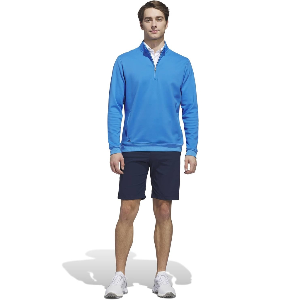 Áo Dài Tay Adidas Nam Chính Hãng - Ultimate365+ Climawarm Brushed Quarter-zip - Màu Xanh | JapanSport KC1119