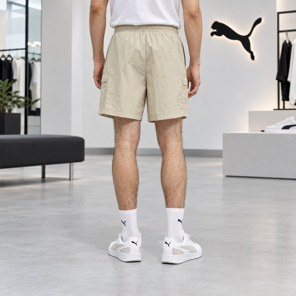 Quần Short Puma Chính Hãng - WARDROBE ESS Cargo Shorts - Màu Be | JapanSport 631816-61