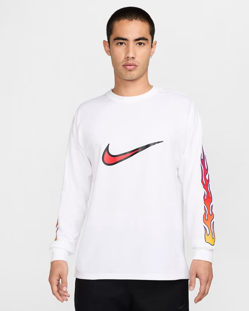 Áo Khoác Nike Chính Hãng - Long-Sleeve T-Shirt - Màu Trắng | JapanSport IB7539-100