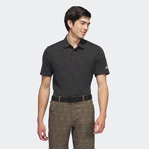 Áo Polo Adidas Chính Hãng - SPACE DYE GOLF SHIRT - Màu Đen | JapanSport HS7606
