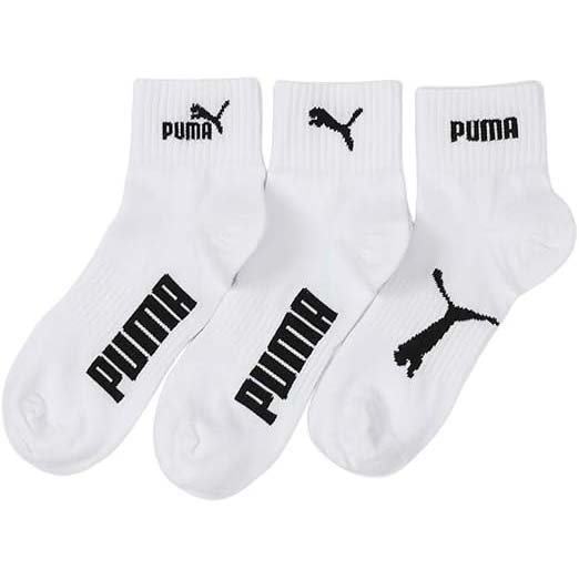 Set 3 đôi Tất Puma Chính Hãng - Socks with Odor Control - Màu Trắng | JapanSport 92823999-235